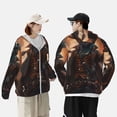 thumbnail image 4 of Cauagu Chandail à Capuchon de Protection Solaire Steampunk Cowboy Chat pour Hommes et Femmes, Maillot Dermoprotecteur à Manches Longues Pêche Course Séchage Rapide Léger-Petit, 4 of 7