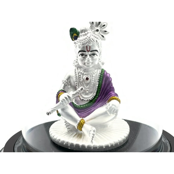 999 Pure Silver Krishna Idol / Statue / Murti (Figurine #08)