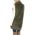 thumbnail image 5 of DHFJKG Womens Mediun Length Fuzzy Vest Cardigan Sleeveless Open Front Fluffly Shaggy Vest Jacket Long Coat Solid Color With Pockets Cozy Outerwear, 5 of 5
