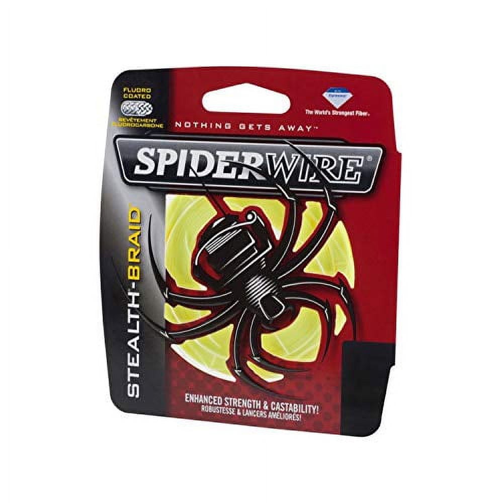  SpiderWire Stealth 8lb Braid + Trilene 100% Fluorocarbon Dual  Spool, Hi-Vis Yellow/Clear, Superline Mono Equiv: 2lb : Sports & Outdoors