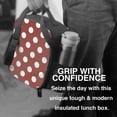 thumbnail image 6 of Naloa Maroon And White Polka Dot Lunch box Lunch bag for men women Large capacity Lunchbox Insulated Lunch bag Lunch box cooler, 6 of 7