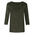 thumbnail image 5 of STETMN Women's Waffle Knit T-Shirt Lightweight Long Sleeve Fall Tops Plain Going Out Blouse, 5 of 5