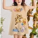 thumbnail image 1 of Casual Baby Girl Bear Winnie Dress Baby manga corta A-line plisado ropa para niños Mini Princess Dress6T Gao Jinjia LED, 1 of 2