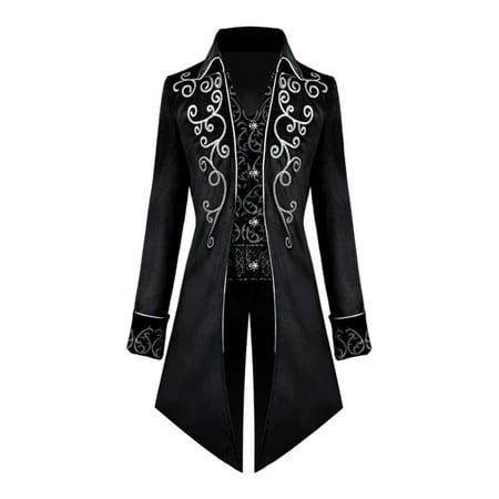 Vintage Style Male Female Medieval Gothic Tailcoat Steampunk Lapel Suit ...