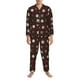 thumbnail image 3 of Fotbe Plaid Snowflakes Festive Pijama de Hombre con Estampado de Manga Larga, Conjunto de 2 Piezas, Ropa de Dormir Suave y Cómoda con Bolsillos-Medium, 3 of 7