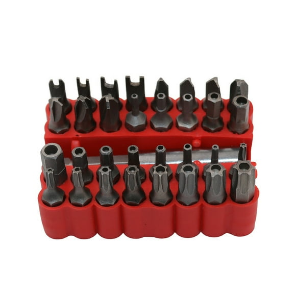 Ensemble de 33 Pcs de Embouts de Tournevis Matériau en Acier 45 Kit Bit avec Longue Tige de Raccordement Magnétique et