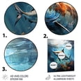 thumbnail image 3 of Designart "Majestic Marlins in Fishing III" Animals Metal Art Print, 3 of 5
