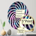 thumbnail image 3 of Designart "Fusion of Techno Tribal Art in Pop Art III" Geometric Vortex Round Wall Mirror - Oval Printed Decorative Mirror - Multiple Color Options, 3 of 5
