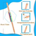 thumbnail image 2 of 10 Pcs Rainbow Colored Pencils 7 Colors in 1 Pencils for Kids Different Colors for Drawing Coloring Sketching Pencils Bulk, 2 of 5