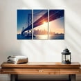thumbnail image 2 of Elephant Stock Bay Bridge Wall Art - Horizontal Multi Panel Canvas - Living Room Wall Decor - Architecture Multi Panel - Black And Blue Decor - 23" x 14", 2 of 4