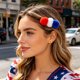 thumbnail image 4 of Independence Day Bow Hair Clip Accessory Holiday Party Red White Blue Star Striped Flag Hair Accessory Side Clip, 4 of 6