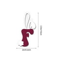 thumbnail image 3 of Easter Wooden Bunny Ear Letter Ornament - Festive Hanging Decor for Home & Party, Cute Alphabet Accent for Easter Tree & Door Decorations, 3.9*2in, F, 3 of 7