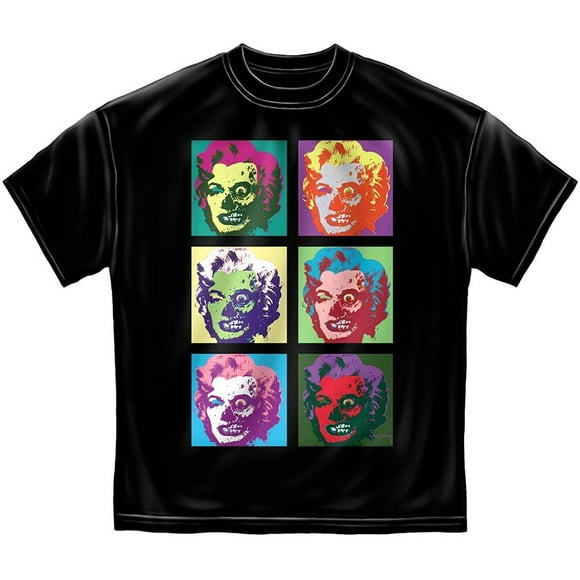 Erazor Bits T-Shirt Zombie Marilyn Monroe Noir