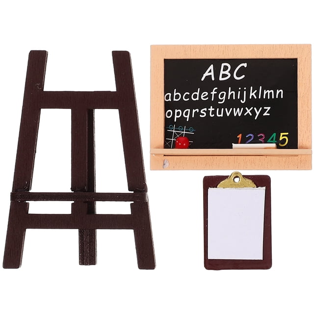 1 Ensemble de Tableaux Noirs pour Poupées Adorables Modèles de Chevalet Résistants à l'Usure Modèles de Tableau d'Écriture