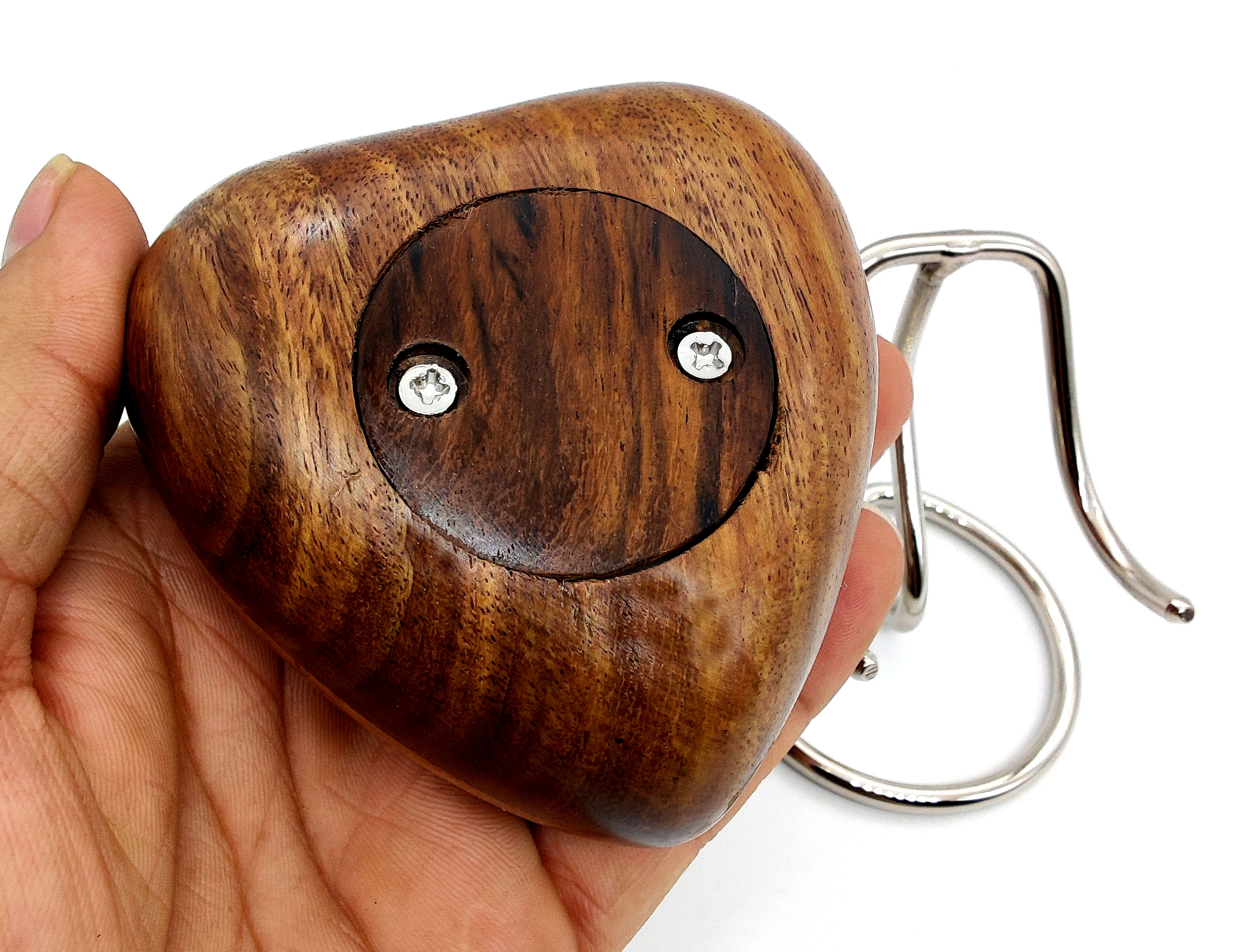 5MOONSUN5 Wooden Heart Urn Keepsake Cremation Urn for Human pet Ashes Handcrafted Urn Heart Shaped - Perfect for Adults & Infants with Brass Stand 3 inch with CROSS Engraving
