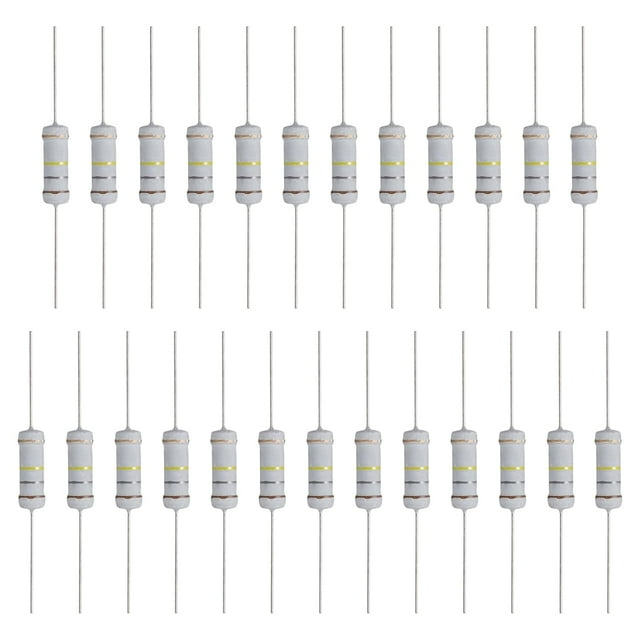 25 Pcs 180K Ohm Resistor, 3 Watts 5% Tolerance Metal Oxide Film Resistor Axial Lead, Flame Proof for DIY Electronic Projects Circuits Experiments