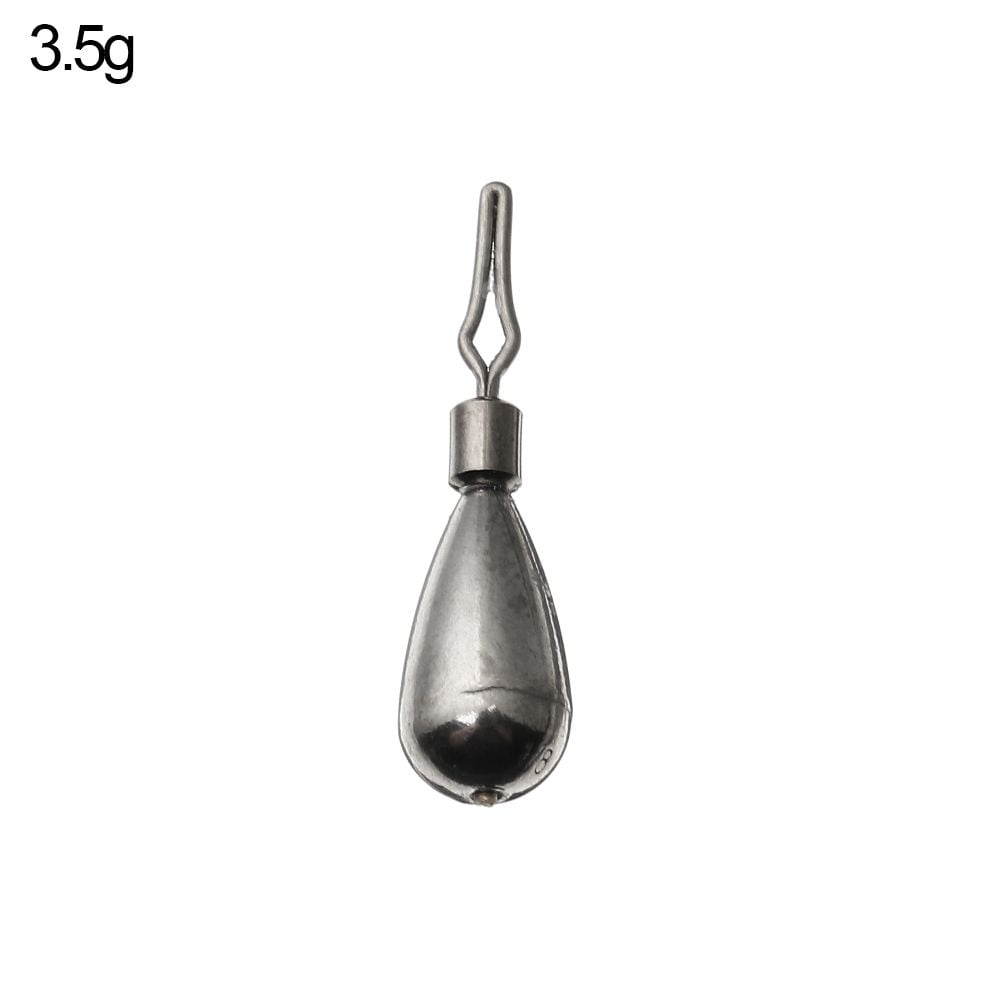 High Quality Hot 360 Degree Rotatable Tear Drop Shot Weights Hook Connector Sinker Fishing Tungsten Fall Line Sinkers 5.3g