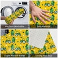 thumbnail image 4 of Bathroom Rugs Non Slip Washable - Checkered tractor St Patrick's yellow Kitchen Mats for Floor, Area Rugs for Entryway Rugs Indoor, Laundry Bathroom Room Door Rug with Rubber Backing 20x31.5in, 4 of 8