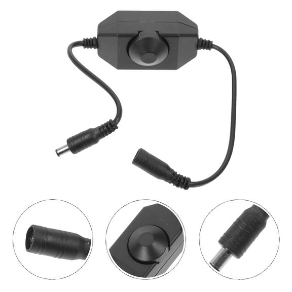 Omeite Single-channel rotary dimmer monochrome LED light strip dimming controller brightness adjustment knob controller (black)