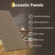 thumbnail image 2 of QinaQin Paneles acústicos de madera acanalada 3D, revestimiento decorativo para pared con absorción y reducción de ruido, ideal para casa, oficina o estudio, 2 of 7