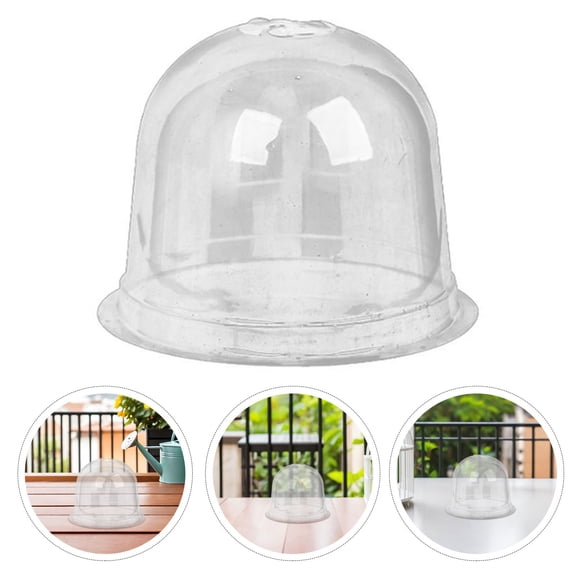 RENACLIPY Metal Garden Cloche with PVC Plant Dome Bell Cover, 1 Piece Outdoor Protective Plant Cover