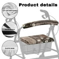 thumbnail image 5 of Jiueut Wood Daisy Rollator Walker Seat and BackRest RollBar Covers Set for Seniors 2 Piece Drive Walker Seat Cushion Outdoors and Street Assistive Vehicle Cover, 5 of 7