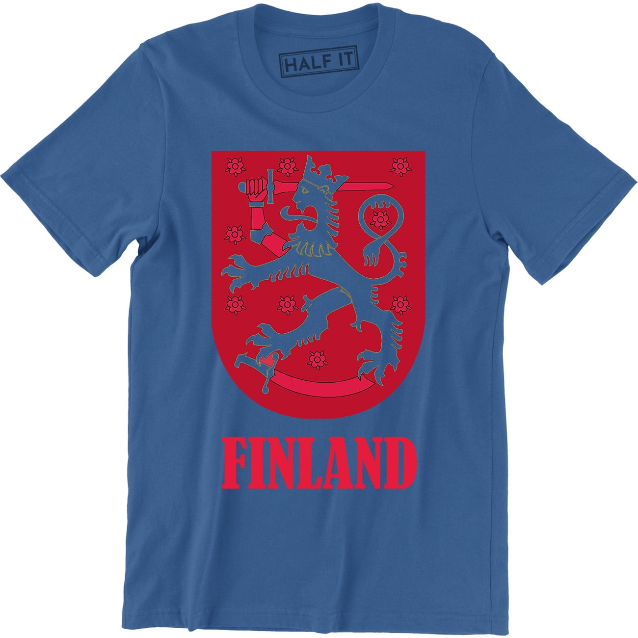 Half It - Suomi Finland Crest Men's Finnish Flag, Republic Of Finland T ...