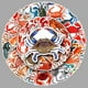 thumbnail image 2 of Juego de pegatinas Crab Ocean Animal, 50 unidades, impermeables para niños, 2 of 2