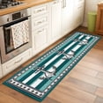 thumbnail image 2 of Runner Rug 2'x6', Teal Blue Anchor Washable Non-Slip Hallway Runner Rugs, Nautical Summer Beach Coastal Ocean Bedside Rugs Floor Mats Carpet Runners for Kitchen Bathroom Laundry Room, 2 of 8