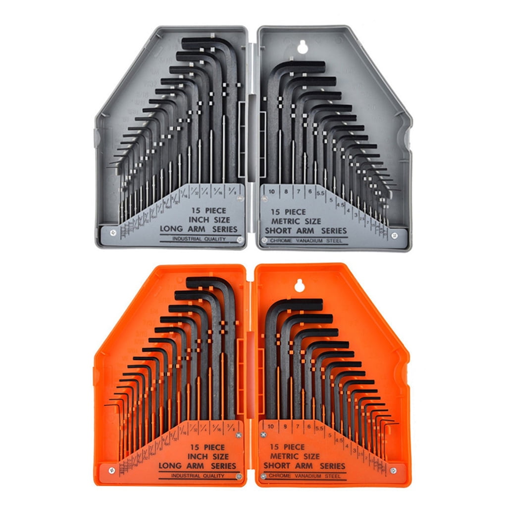 lanema 30-Piece Premium Hex for Key Allen Wrench Set, SAE and Metric Assortment, L Shape, 0.028-3/8 inch | In Storage for Case