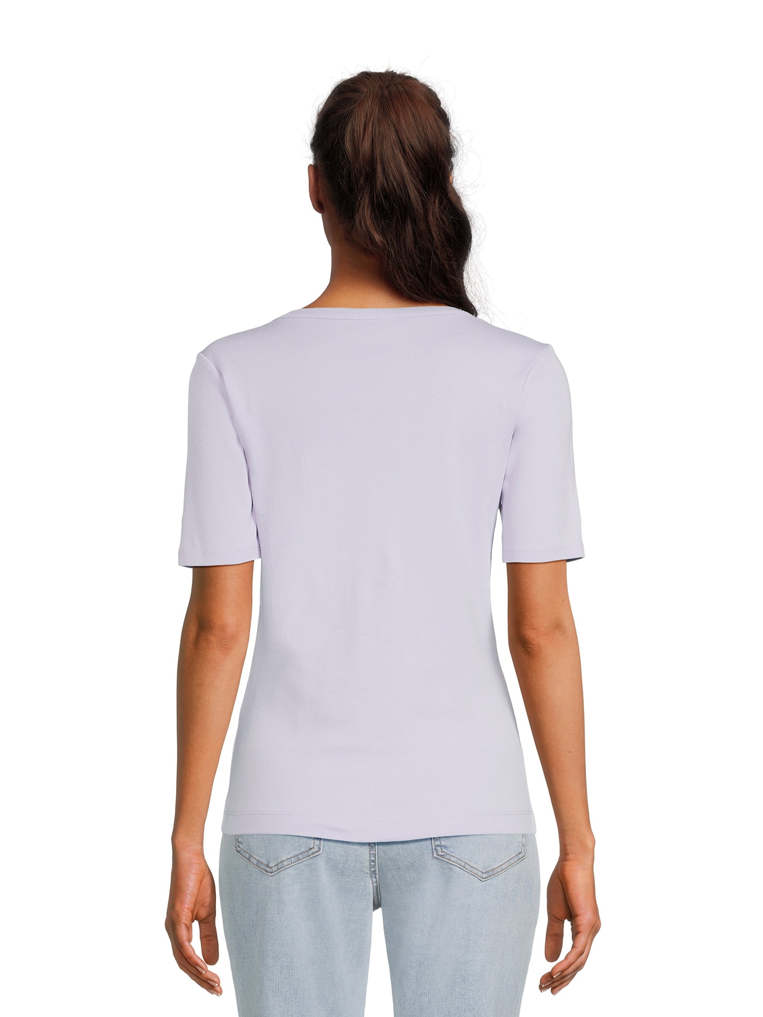 RealSize Women's Ribbed Henley Shirt, Sizes XS-3XL