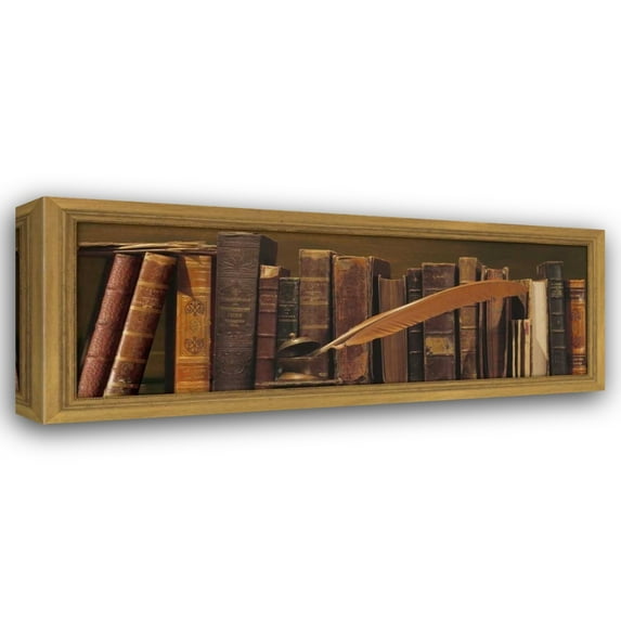 Alain Pelletier 40x19 Gallery Wrapped Canvas Wall Art Titled - Librairie II