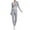 Grey, variant on Women's Yoga Outfits 2 Piece Set Seamless Workout Tracksuit Comfortable Crop Top and Leggings Sportswear for Fitness