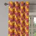 thumbnail image 3 of Ambesonne Tribal Grommet Curtain, Timeless Design, 50" x 63", Orange Purple and Yellow, 3 of 6