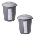thumbnail image 1 of Bote para Basura para El hogar RecyMedGray 2 Pzs 22lts 32x42cm Polietileno Color Gris Tapa Gris. VentDepot MXRCB-002, 1 of 2