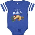 thumbnail image 3 of Inktastic Buon Natale Cute Christmas Sloth in Santa Hat with Lights Boys or Girls Baby Bodysuit, 3 of 5