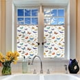 thumbnail image 6 of Privacy Window Film Static Cling Glue-Free Electrostatic Glass Sticker Colored Butterfly Floral Removable Peel and Stick Window Decor for Bathroom Bedroom Office (1Pc 45x100cm), 6 of 7