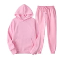 thumbnail image 1 of 2 PC Sweatsuit Set Men Women Oversized Long Sleeve Hoodie Pullover Sweatshirt Tracksuit Jogger Sweatpants, 1 of 4