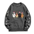 thumbnail image 4 of Fshinging Hoodies Sweatshirt For Women Christmas Chicken Printed Long Sleeve Crewneck Slim Workout Clothes, 4 of 5