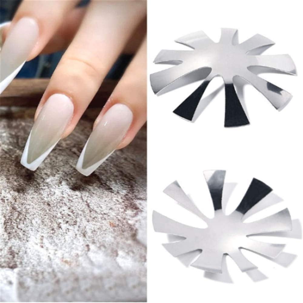 1Pc Deep Oval French Nails Cutter Easy Smile Line Almond Shape Tips C Curve  Acrylic Nail Art Template Tools | SHEIN ASIA