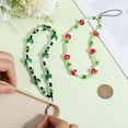 thumbnail image 3 of 2 correas para teléfono con cuentas de hongo rojo y verde, de cristal desmontable, hechas a mano, con cordón corto, cadena de cuentas antipérdida, llavero, correas de muñeca, accesorios para pulseras., 3 of 9