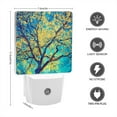 thumbnail image 2 of Square LED Night Lights Lamp with Dusk to Dawn Sensor, Gorgeous Yellow - Bloomed Tree Night Light Plug Into Wall for Kids Room, Bedroom, Bathroom, Kitchen, Hallway, 2 of 4