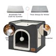 thumbnail image 3 of Cama para gatos Bedsure Cat Cave para gatos de interior con almohadilla rascadora, 3 of 6