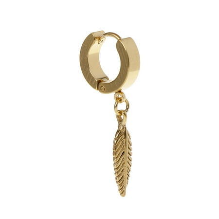 

Korean Titanium Steel Dangle Earrings Stylish Feather Pendant Earrings Jewelry Anniversary Gift for Boyfriend Girlfriend
