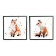 thumbnail image 2 of Stupell Industries Sitting Fox Orange Watercolor Animal Paintings Framed Wall Art by Victoria Borges, 2 of 5