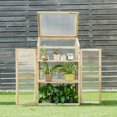 thumbnail image 3 of COSTWAY Cold Frame Greenhouse Portable Wooden Raised Planter Bed Protection 24'' x18''x40'', 3 of 12