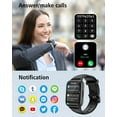 thumbnail image 2 of Reloj inteligente RUIMEN H1 de 1,8 pulgadas para hombre y mujer con 2 correas, color negro, 2 of 8