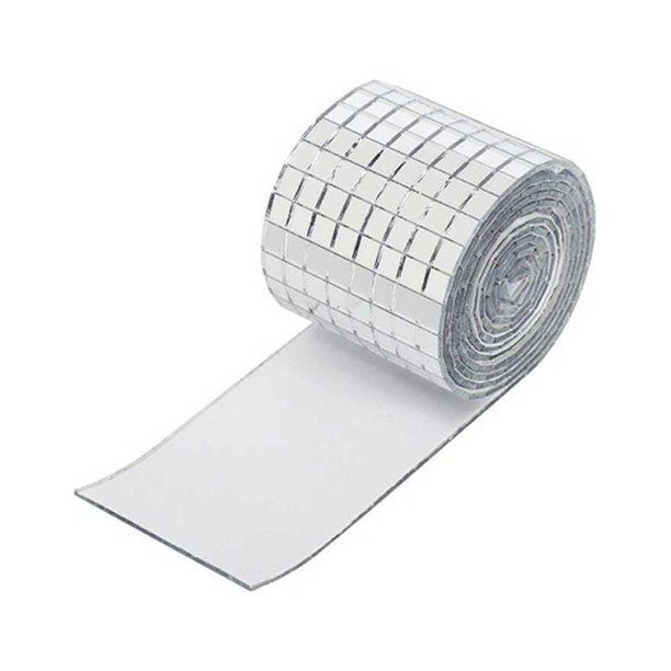 ADVEN Adhesivo de pared para azulejos de sala de estar, hogar, oficina, bar, autoadhesivo, calcomanía de vidrio, baño, bricolaje, espejo, decoración de superficie, dormitorio, adorno plateado