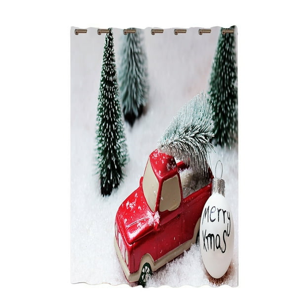 Decoración de Navidad cortina de ventana baño cortina de balcón privacidad cubren 5 # Sunnimix Cortina decorativa de la Navidad