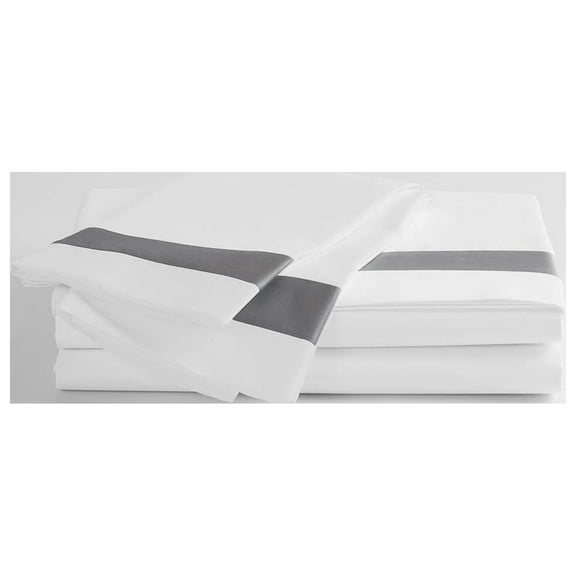 Sussexhome 3 pcs Full Size Hotel Luxury Bed Sheet Set, 100% Supima Cotton 500 Thread Count Sateen Banded,Extra Soft and Deep Pocket up to 16", Bedroom Essentials